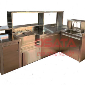 Quầy pha chế trà sữa inox