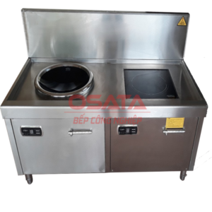 Bếp từ công nghiệp đôi với sự kết hợp giữa lõm kính và phẳng kính